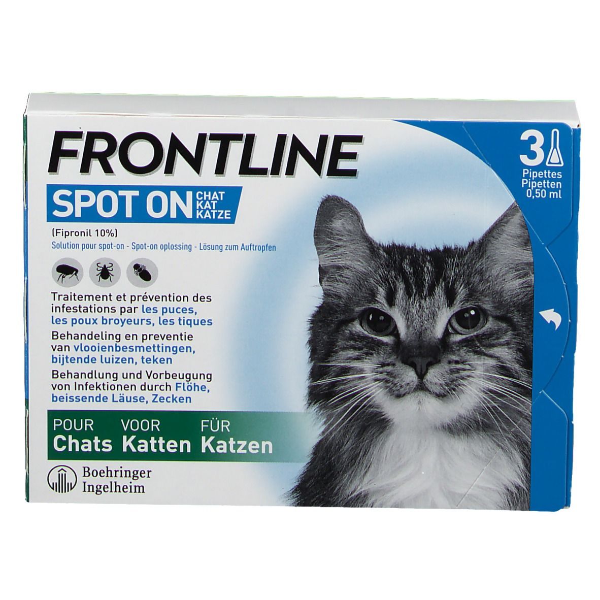 FRONTLINE Spot On Puces et Tiques Chat