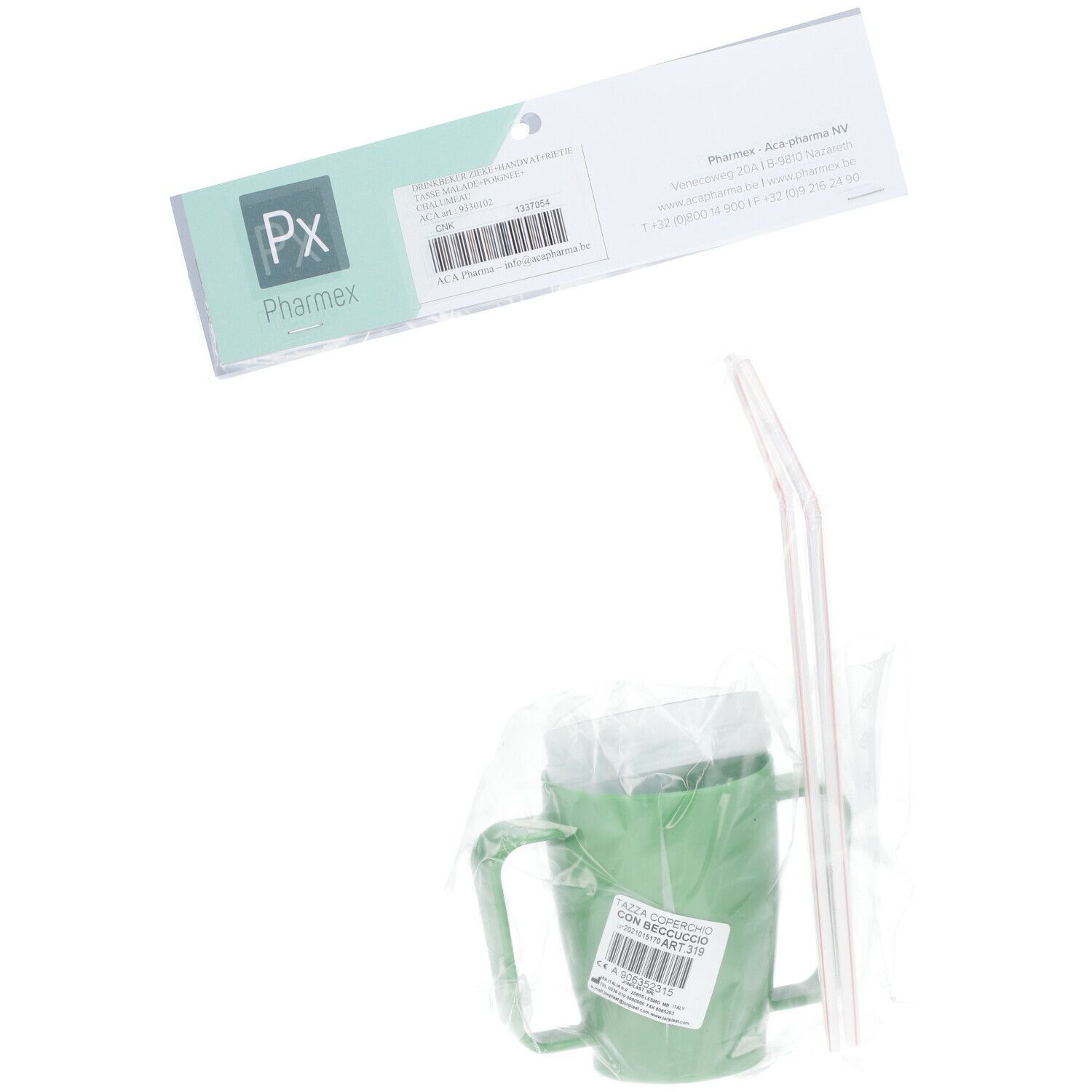 Appeg Tasse pour malade avec paille