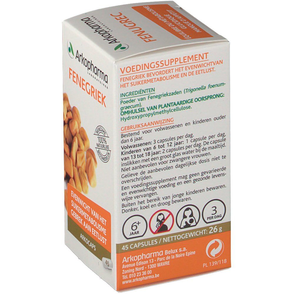 Arkocaps Fenegriek Plantaardig