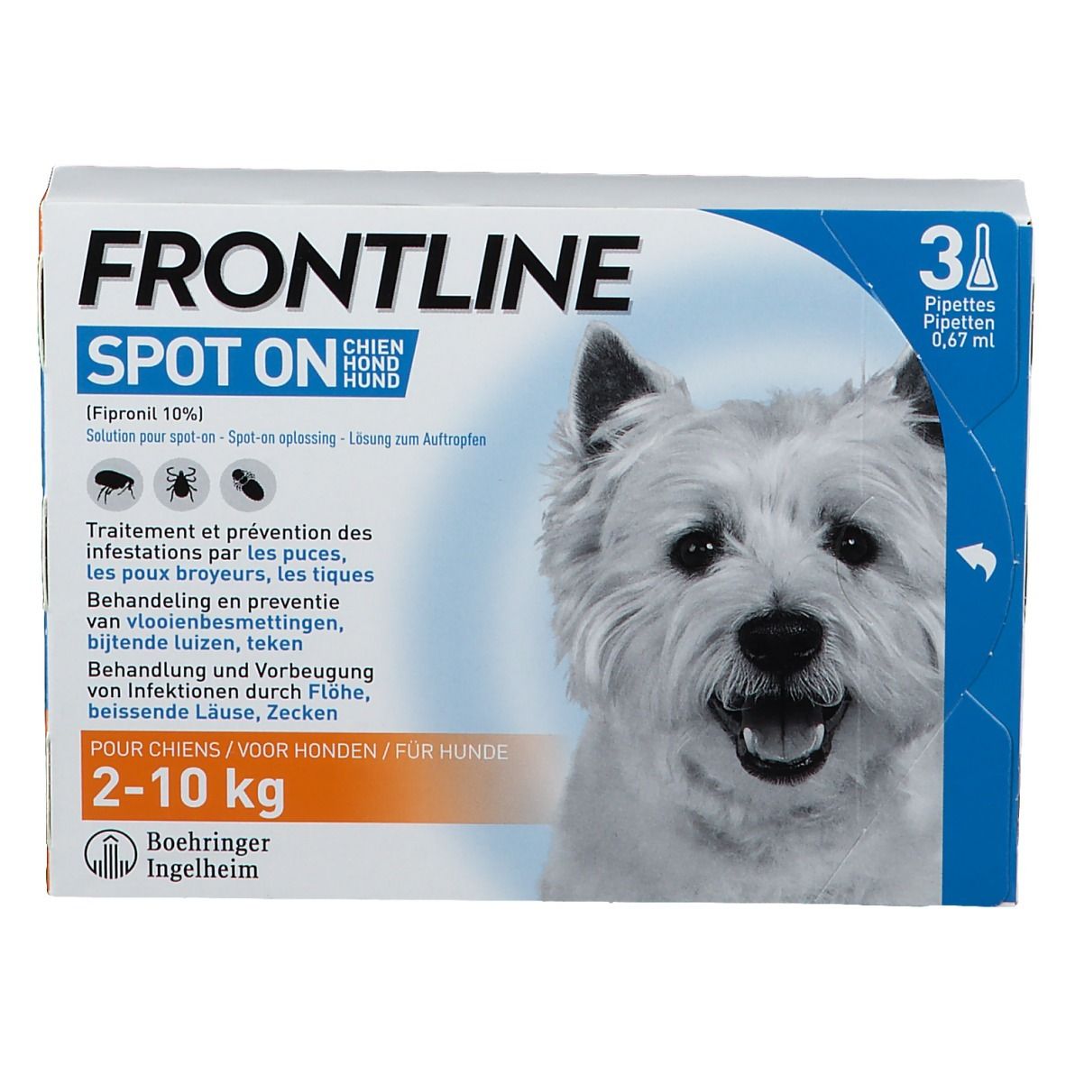 FRONTLINE Spot On Puces et Tiques Chien S