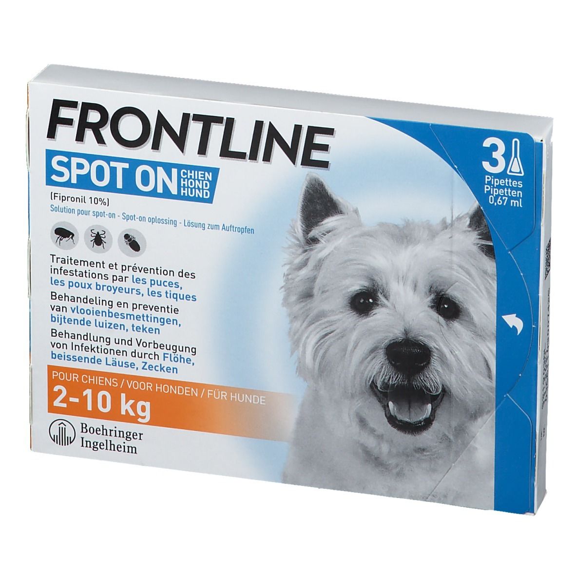 FRONTLINE Spot On Puces et Tiques Chien S