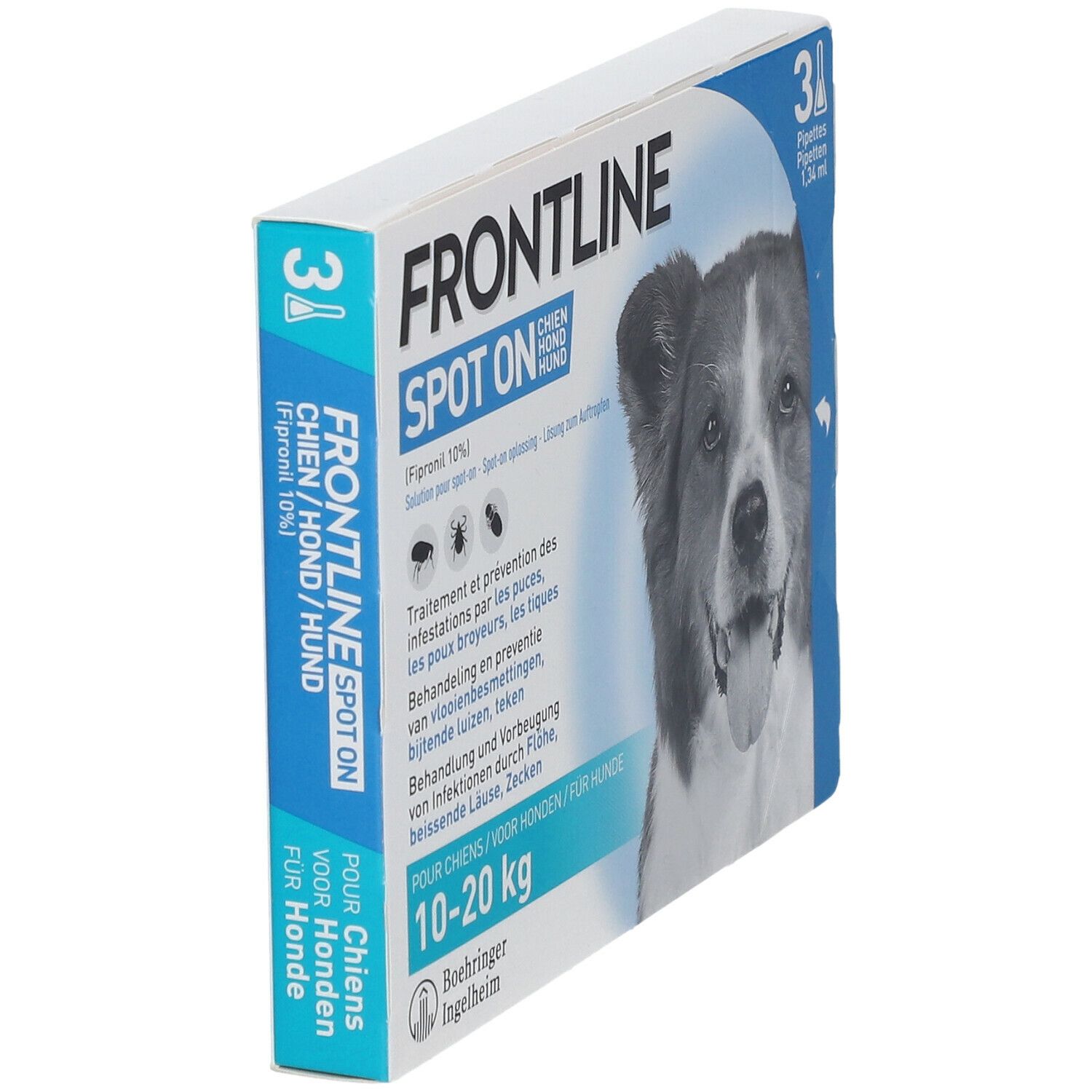 Frontline Spot On Puces et Tiques Chien M 10-20kg