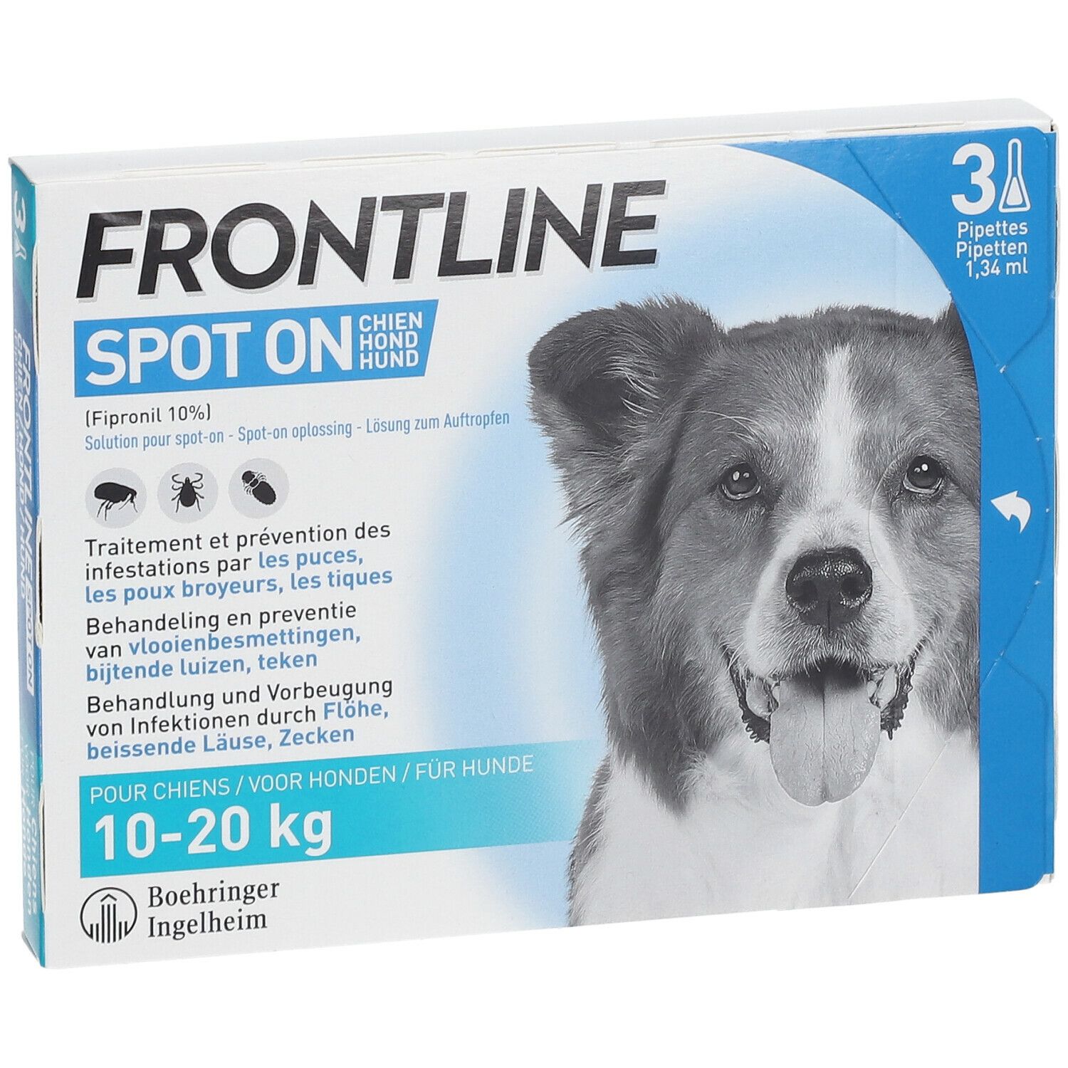 Frontline Spot On Puces et Tiques Chien M 10-20kg