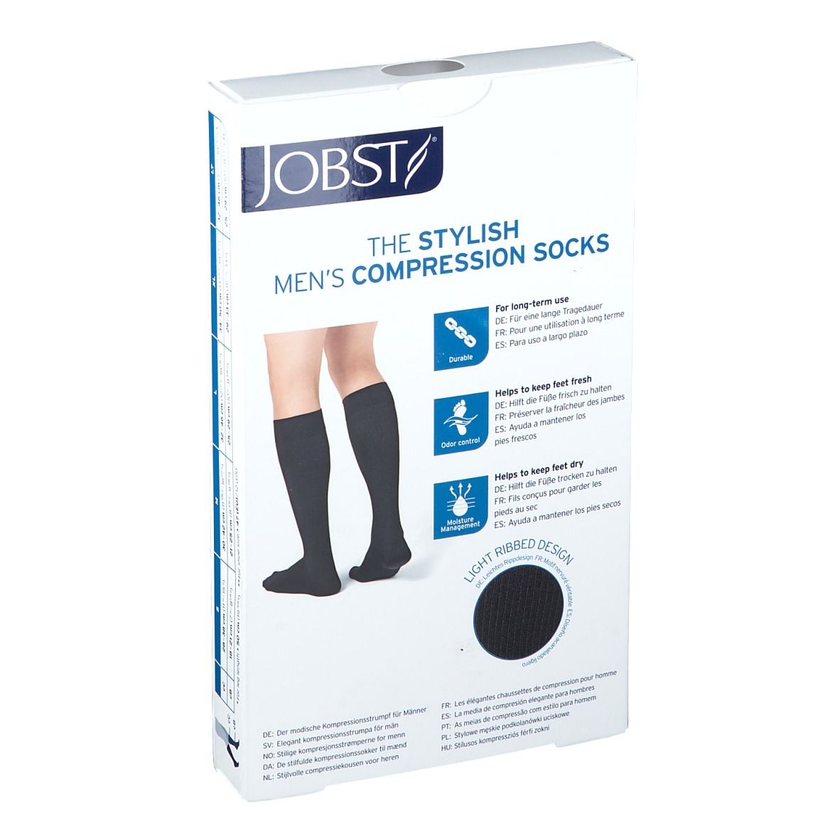 JOBST® for Men Kniekous AD Klasse 1 Classic Black Large 75255-01