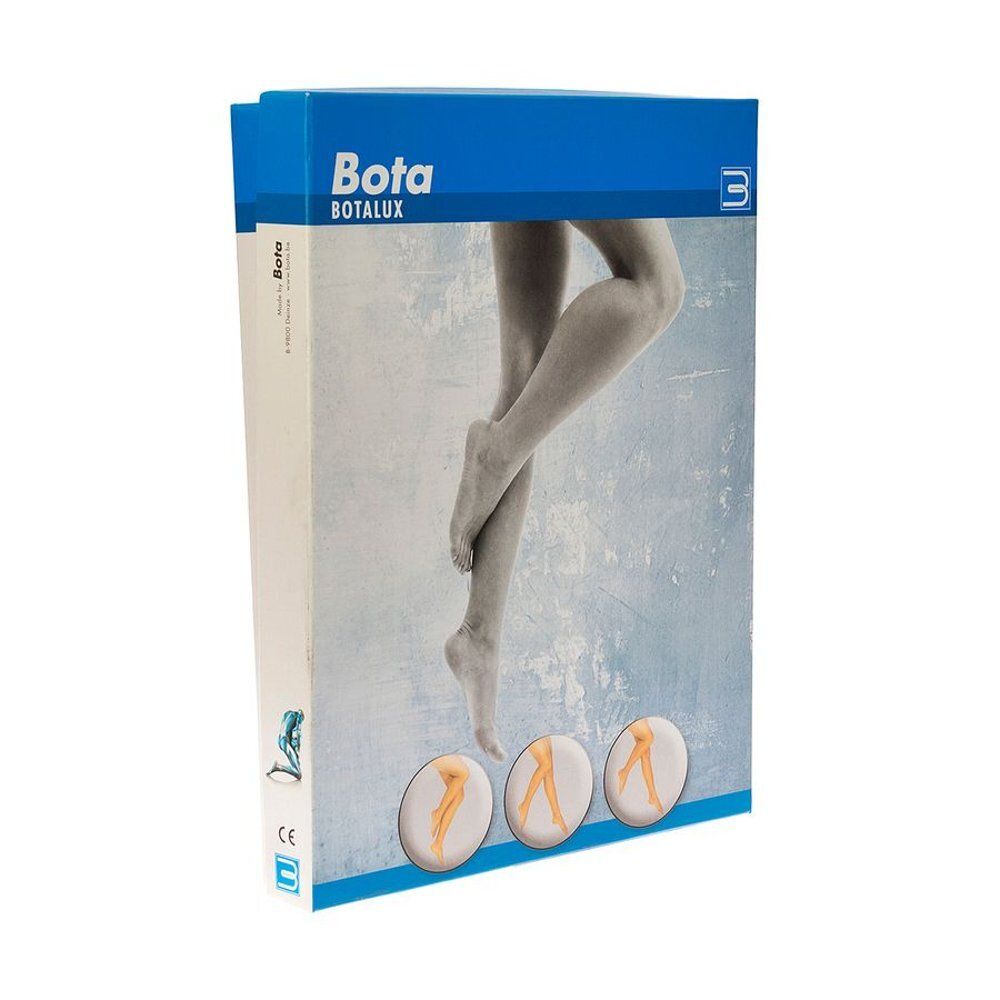Verpakking van Botalux 140 Short Socking Nero N3. Vooraanzicht met beenillustratie en productafbeelding.