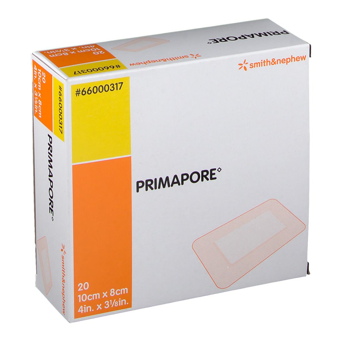 Primapore S&N Pans Post-Op 10cm x 8cm