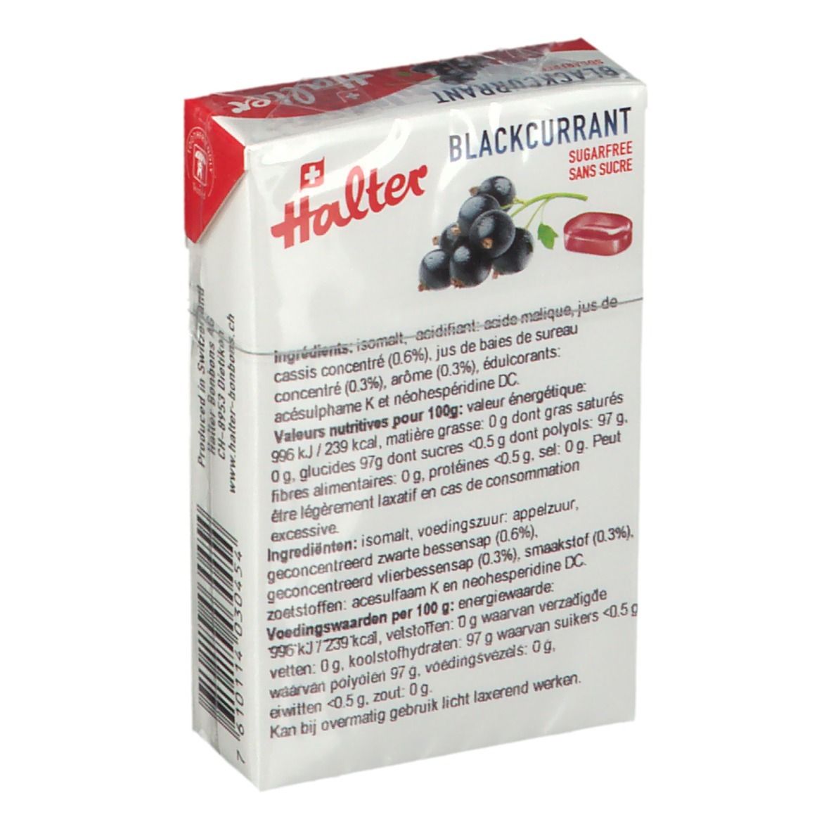 Halter Bonbon Cassis Sans Sucre