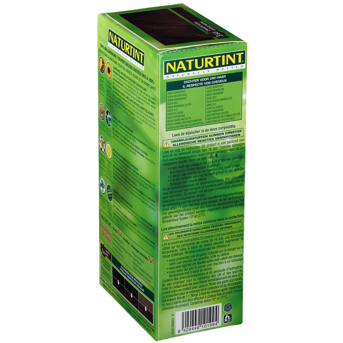 Naturtint Permanente Haarkleuring Zwarte Kers 3.60