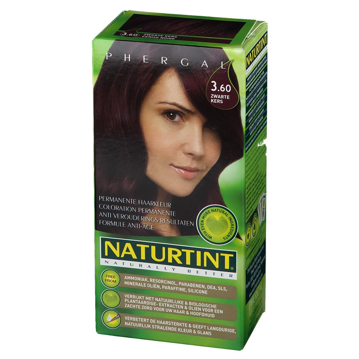 Naturtint Permanente Haarkleuring Zwarte Kers 3.60