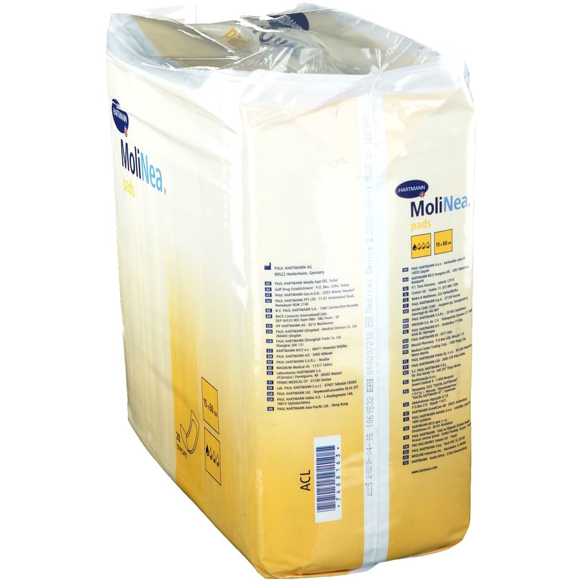Hartmann Molinea Pads 15cm x 60cm