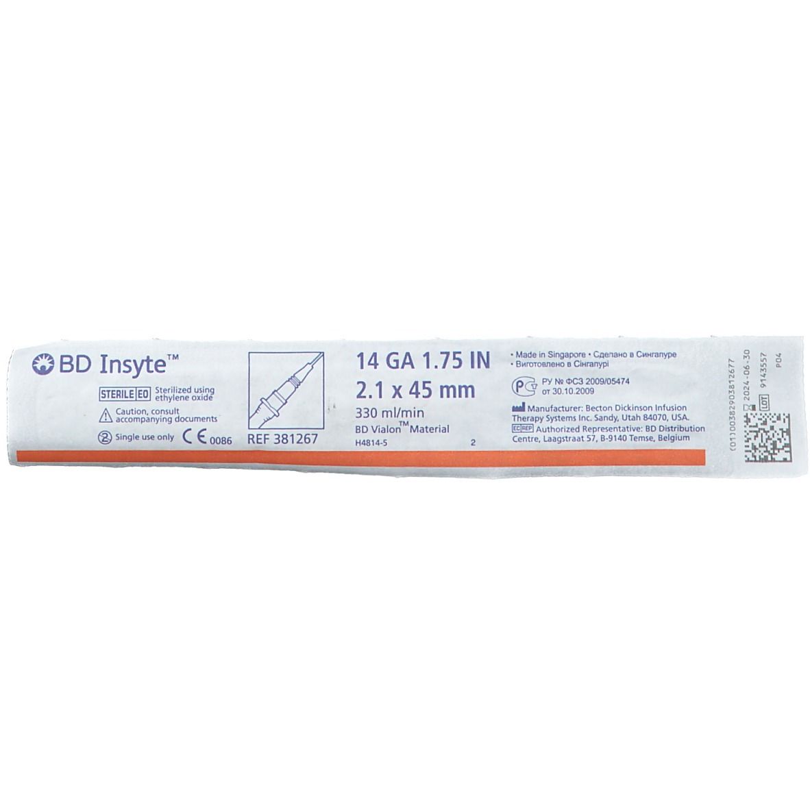 Bd Insyte Cath.Iv 14G 2 2,1X45Mm Orange 381267