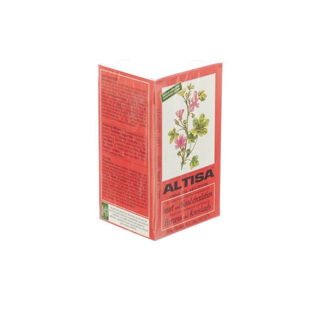 Boîte rouge avec le nom du produit ALTISA et une illustration de plante. Texte en français.