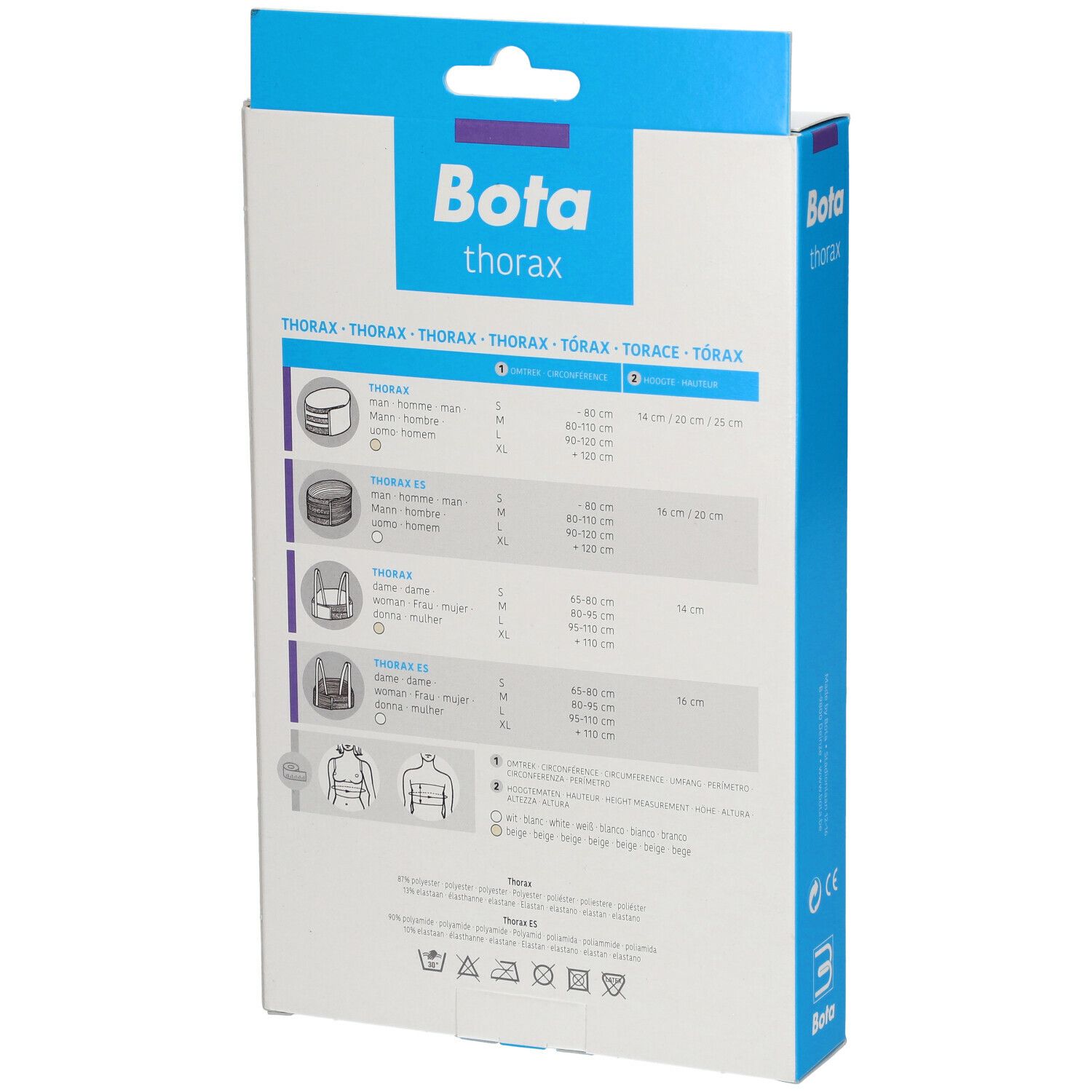 Bota Thorax Man Velcro Hoogte 14 Extra Large