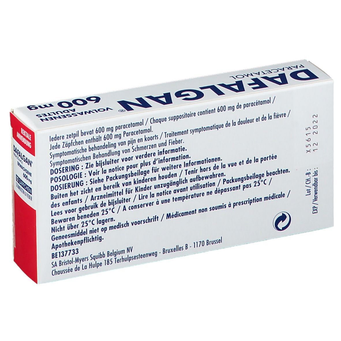Dafalgan 600mg Volwassenen