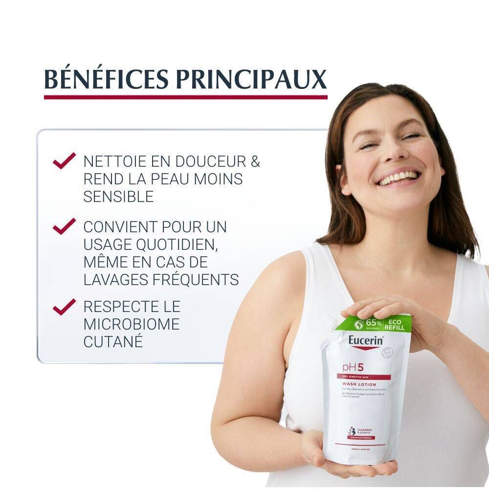 Eucerin pH5 Gel Lavant Recharge Visage et Corps Peau Sèche et Sensible