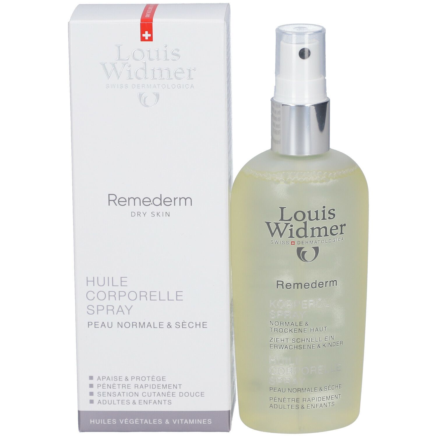 Louis Widmer Remederm Lichaamsolie Spray Licht Geparfumeerd