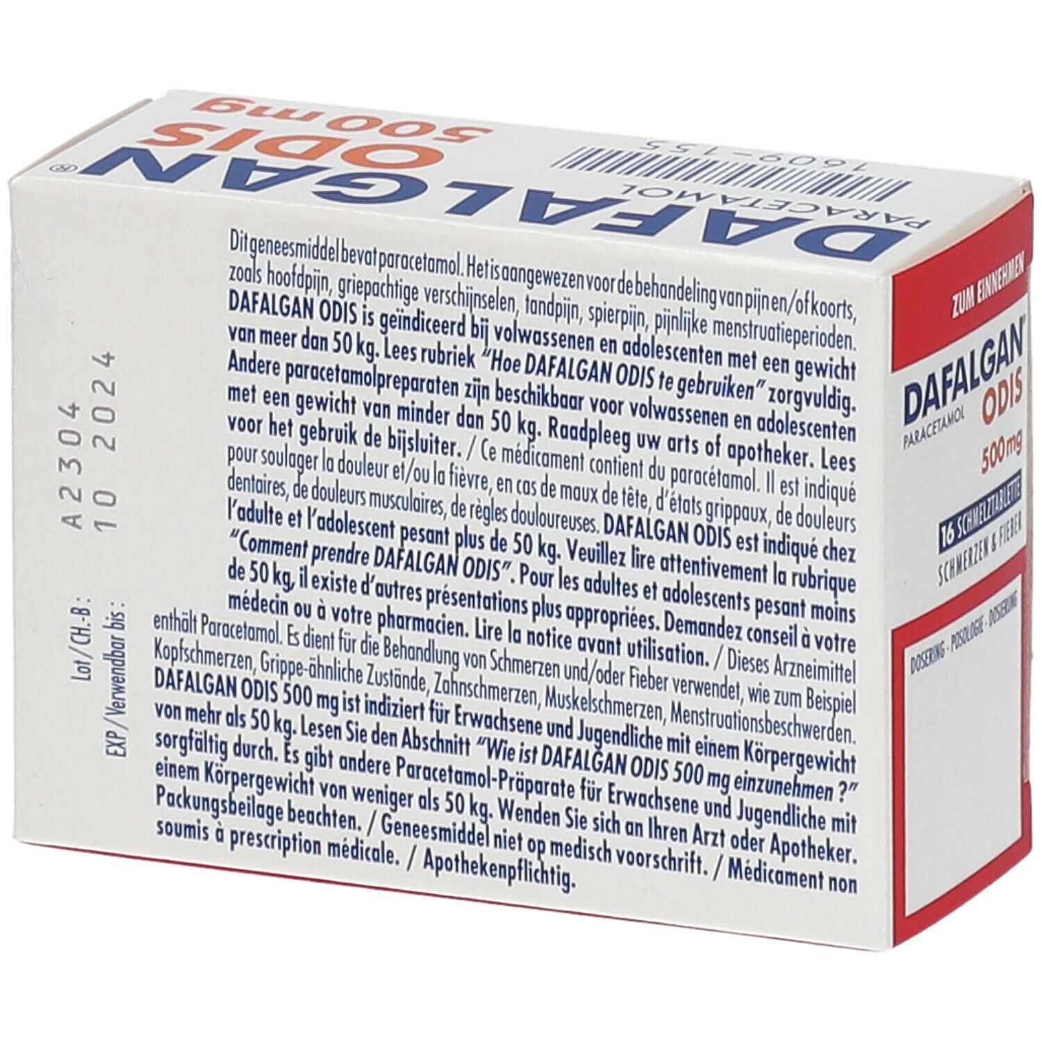 Dafalgan® Odis 500mg Paracétamol | Douleurs & Fièvre