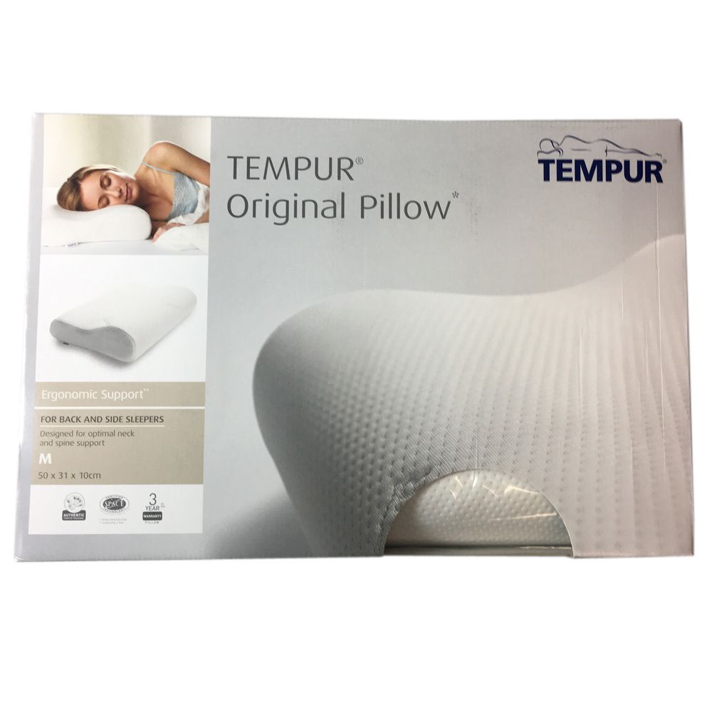 Tempur Coussin + Housse Blanc À Fermeture Éclair