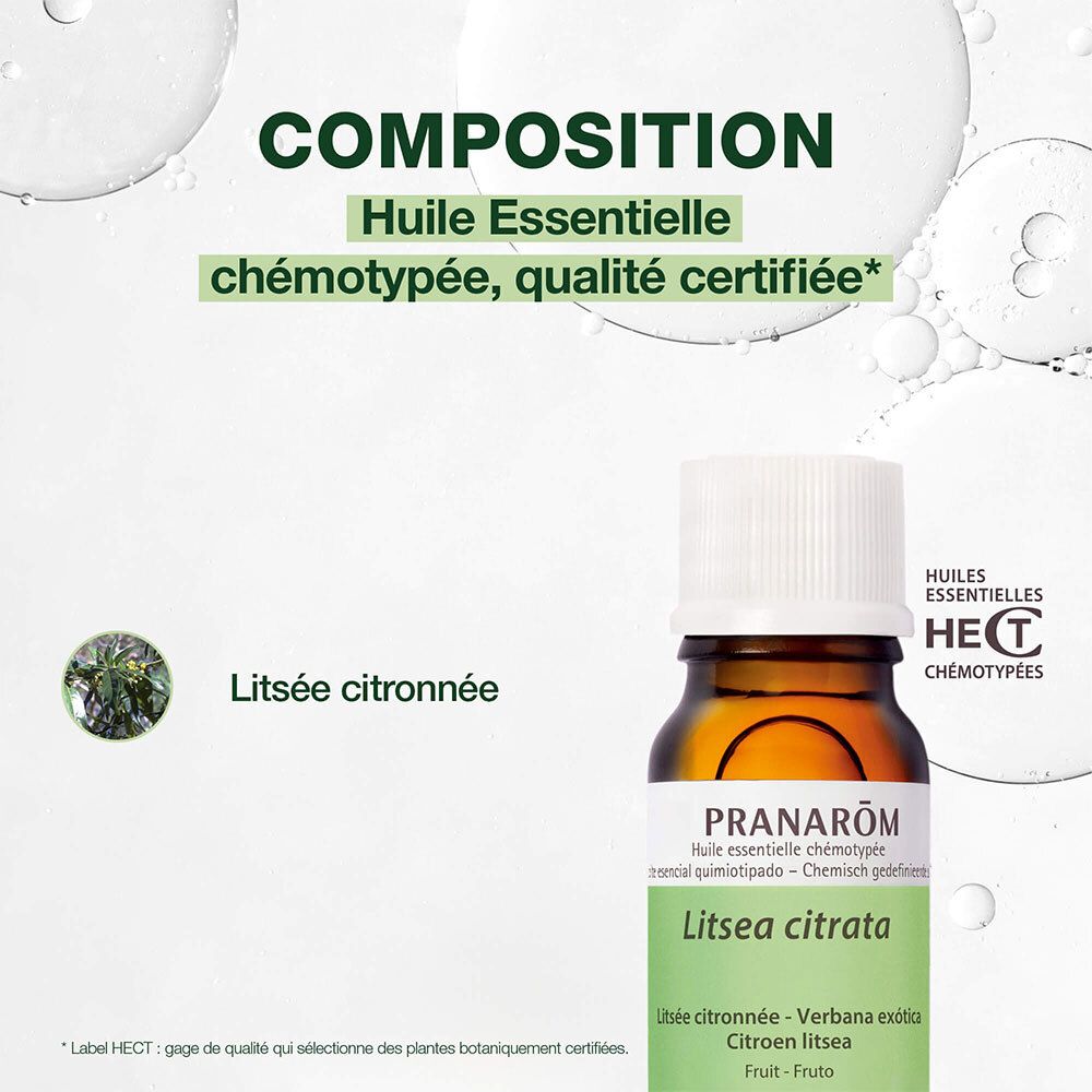 Image publicitaire avec texte sur les garanties. Sections de texte: 100% naturel, pur et intégral. Logo HECT.