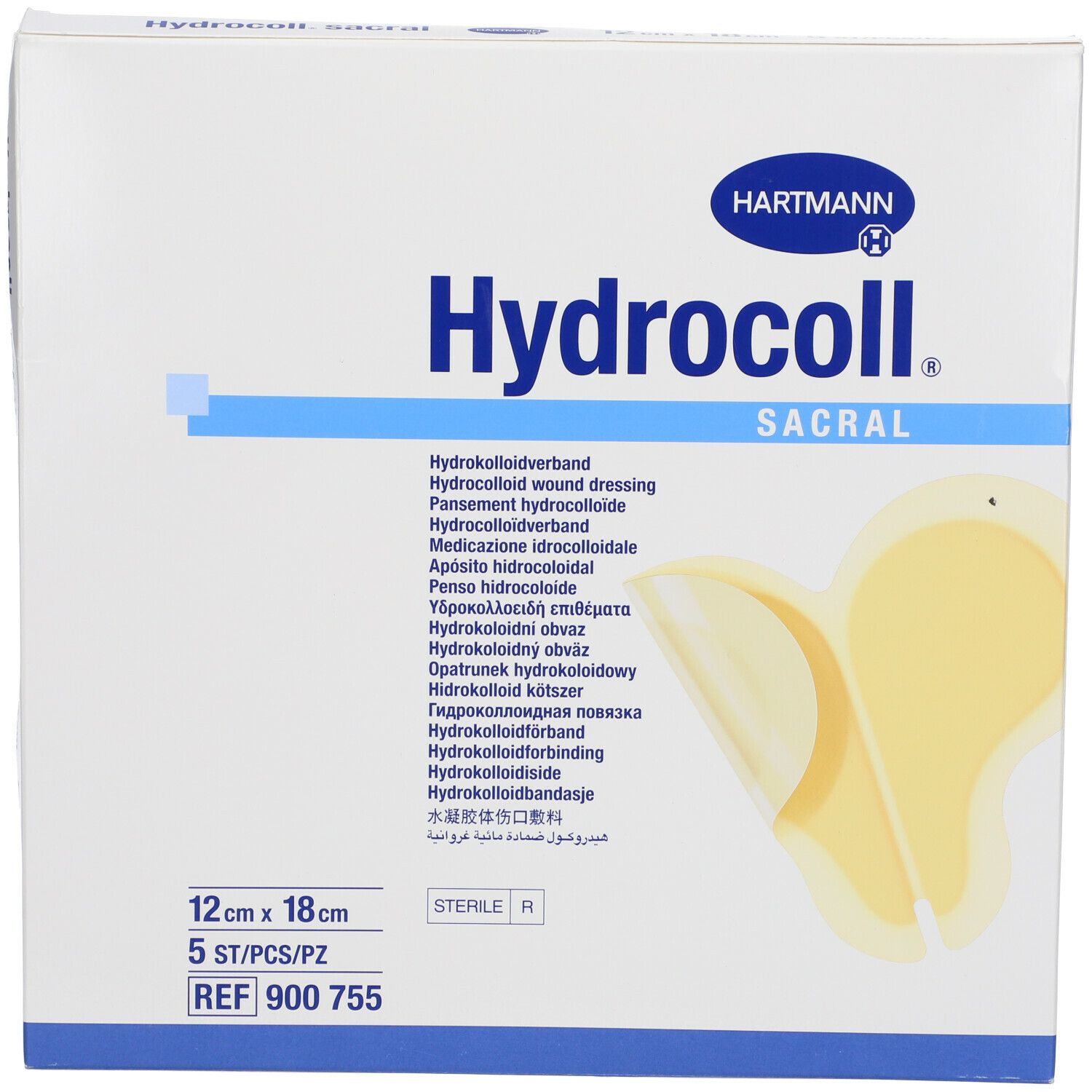 Hartmann Hydrocoll Sacral 12x18cm 9007552 5 St - farmaline.be