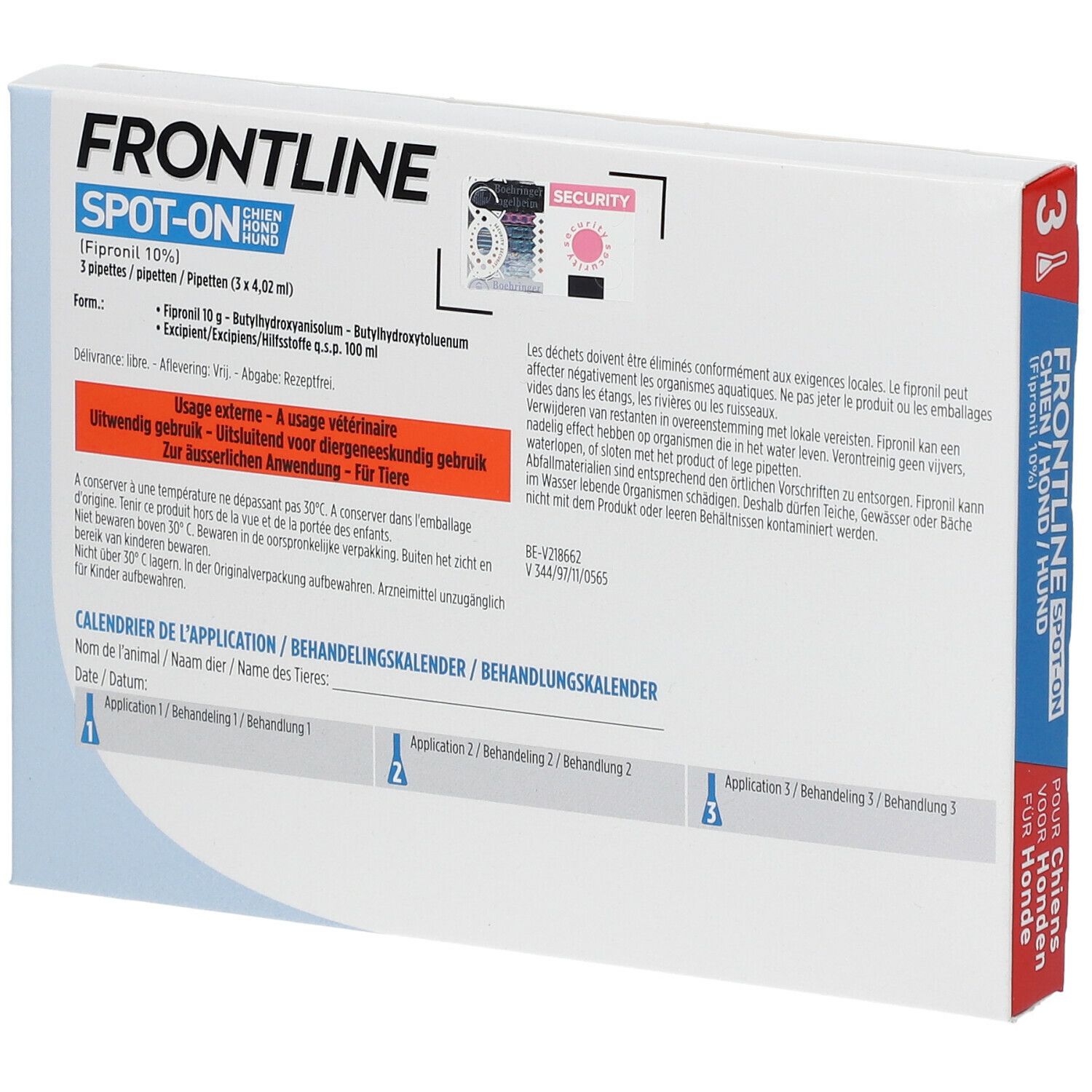 FRONTLINE Spot On Puces et Tiques Chien XL