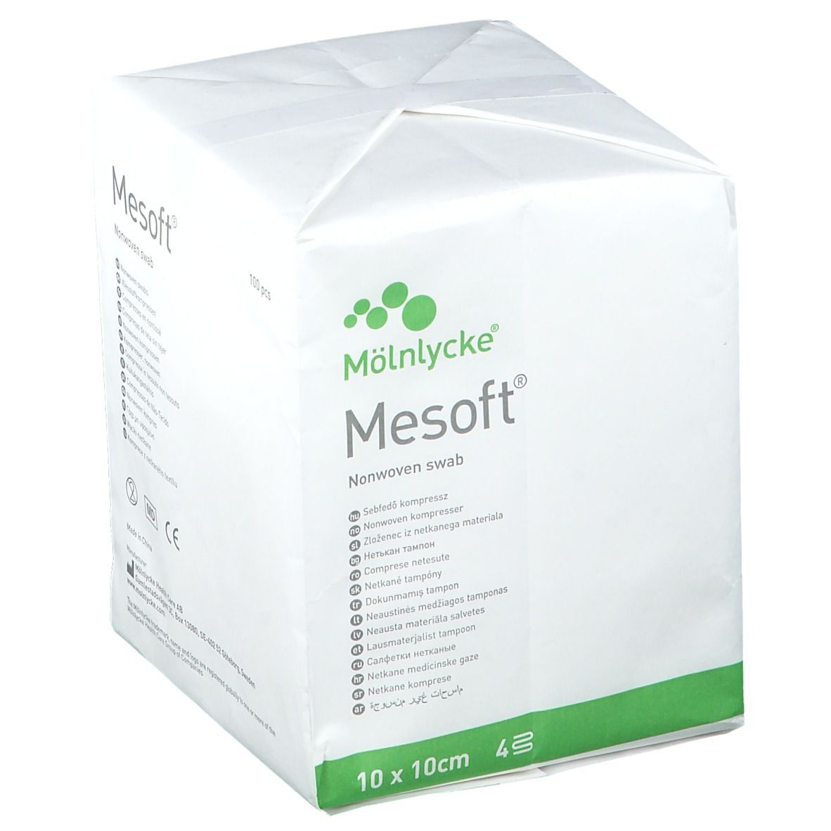 Mesoft S Compresse Non-Stérile Non-tissé 4 Couches 10x10 cm 157300