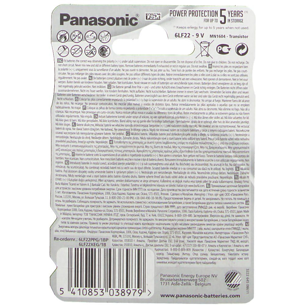 Panasonic Batterij Glr 6 9V
