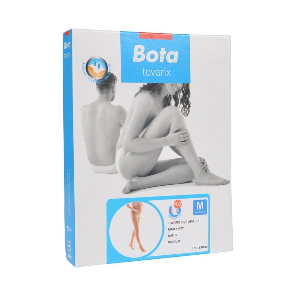 Bota tovarix zwangerschapsbroek. Huidskleur. Hoge taille. Vrouw houdt haar buik vast.