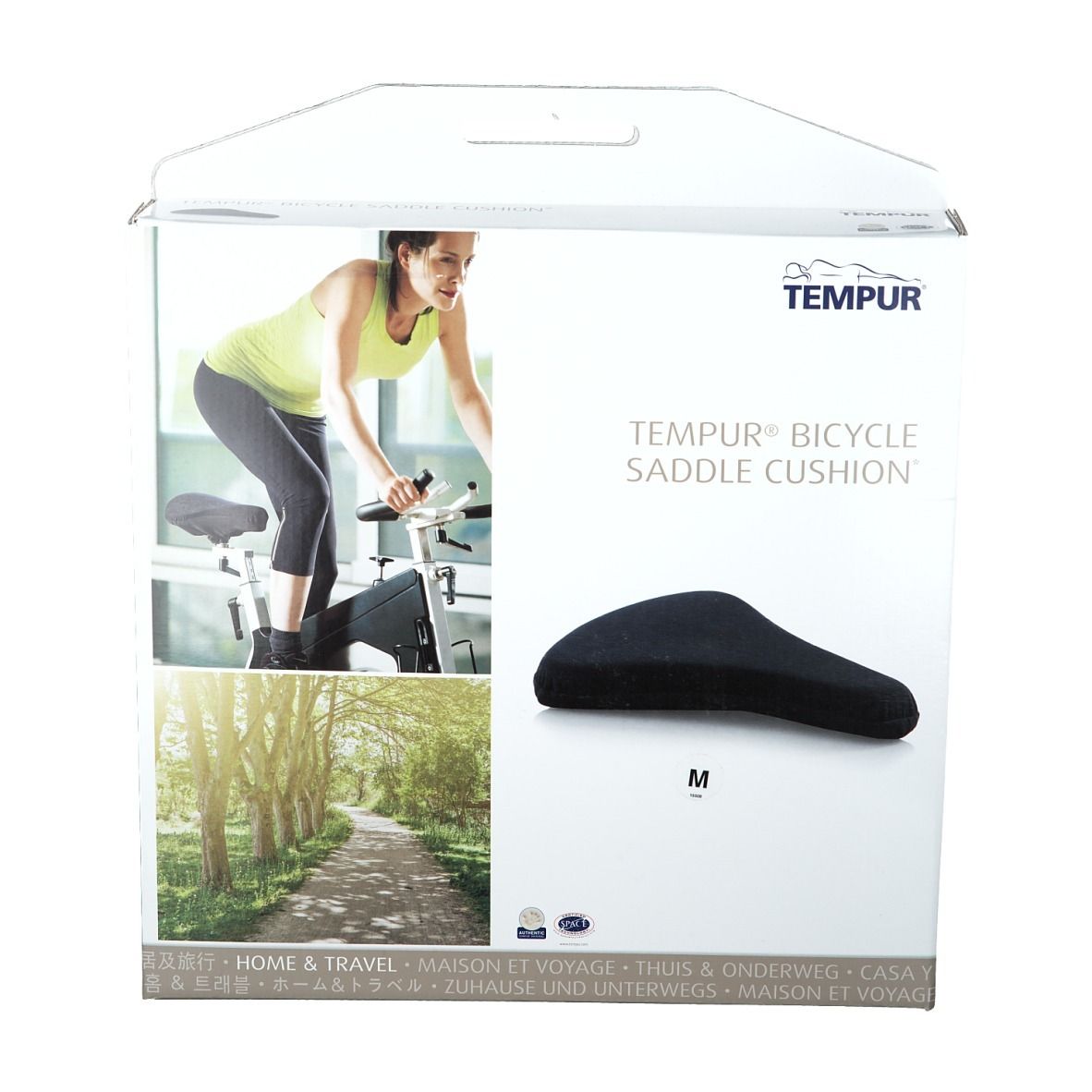 Tempur Siège de Vélo 27cm x 25cm Noir