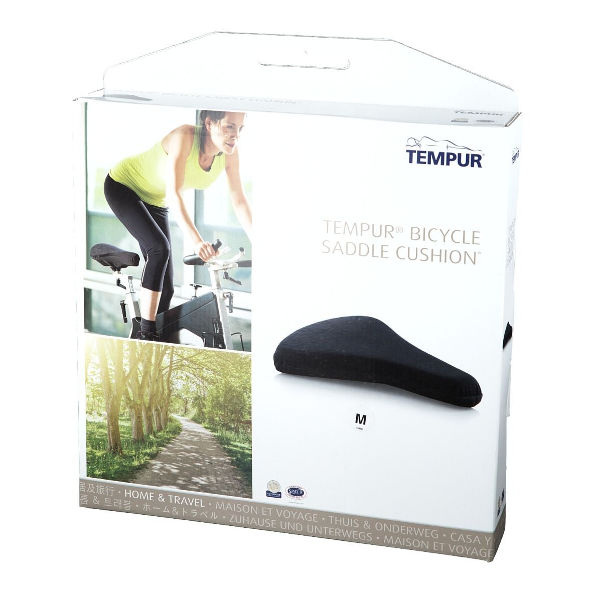 Tempur Siège de Vélo 27cm x 25cm Noir