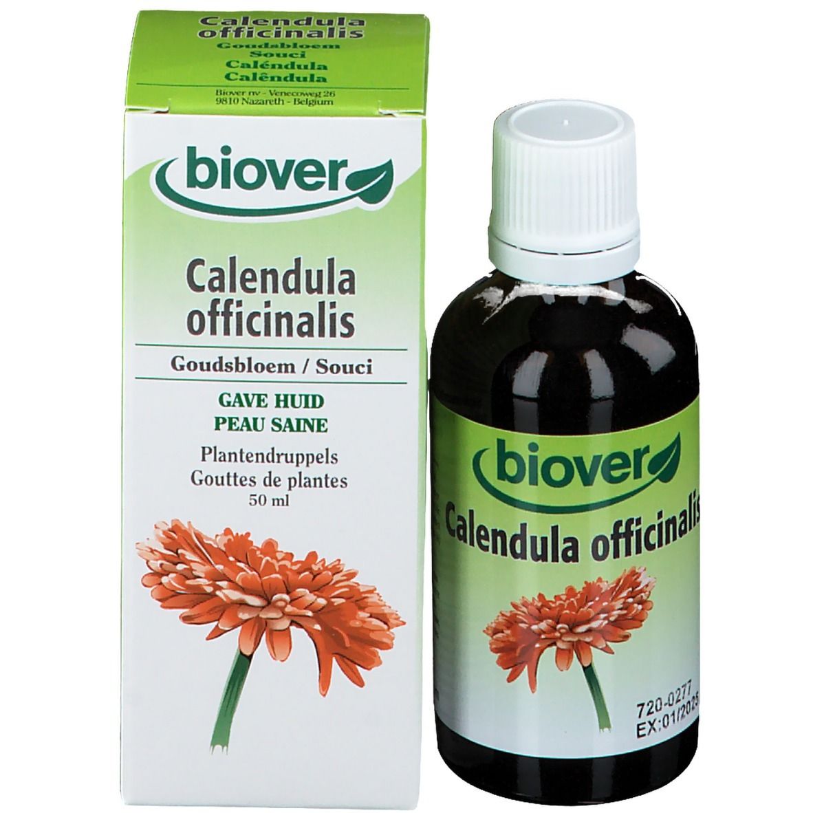 Biover Calendula officinal – Peau éclatante – Au souci – Teinture végane bio 50 ml