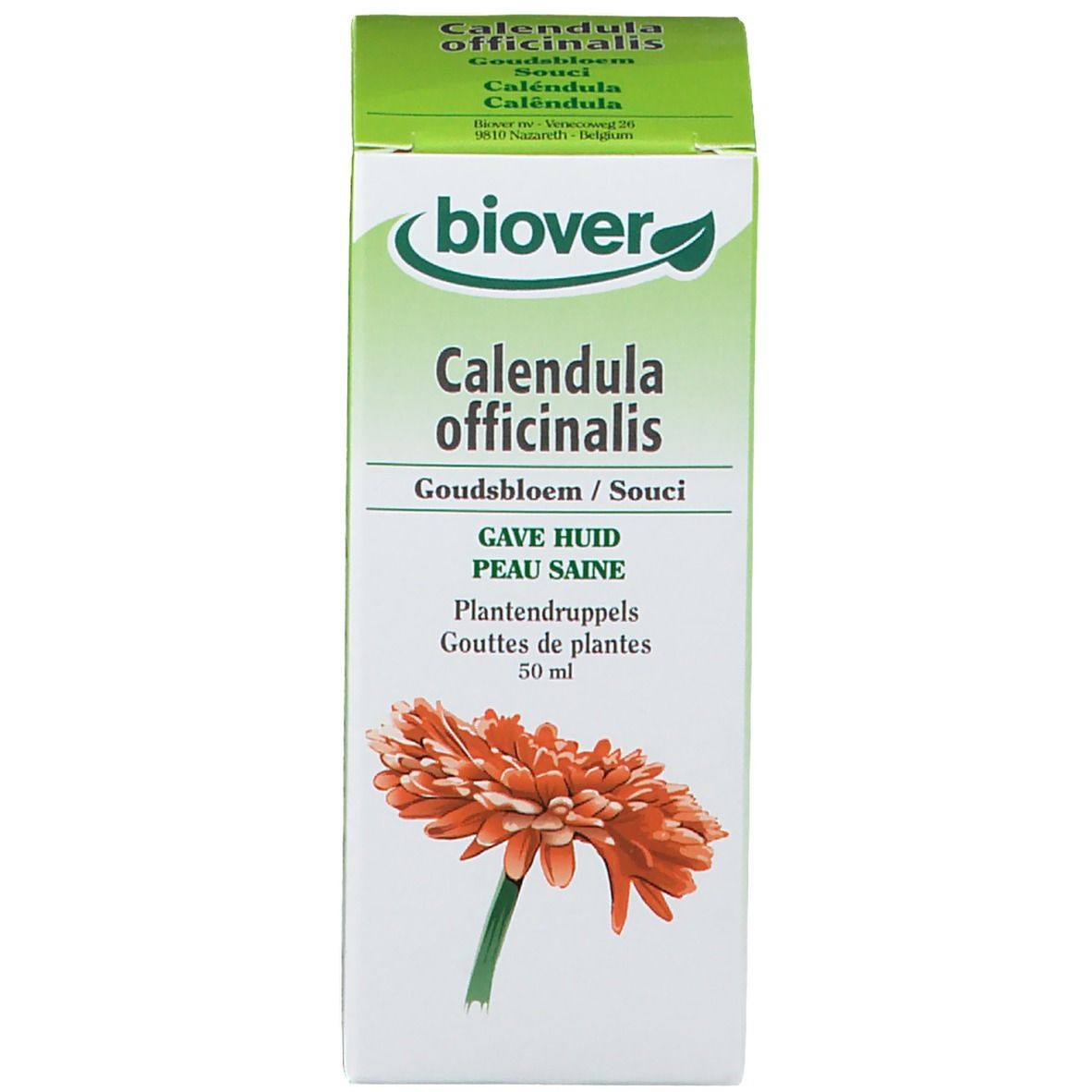 Biover Calendula officinal – Peau éclatante – Au souci – Teinture végane bio 50 ml