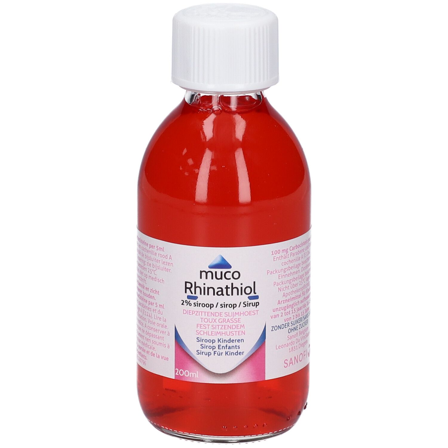 Muco Rhinathiol 2% Siroop Kinderen Zonder Suiker Diepzittende Slijmhoest