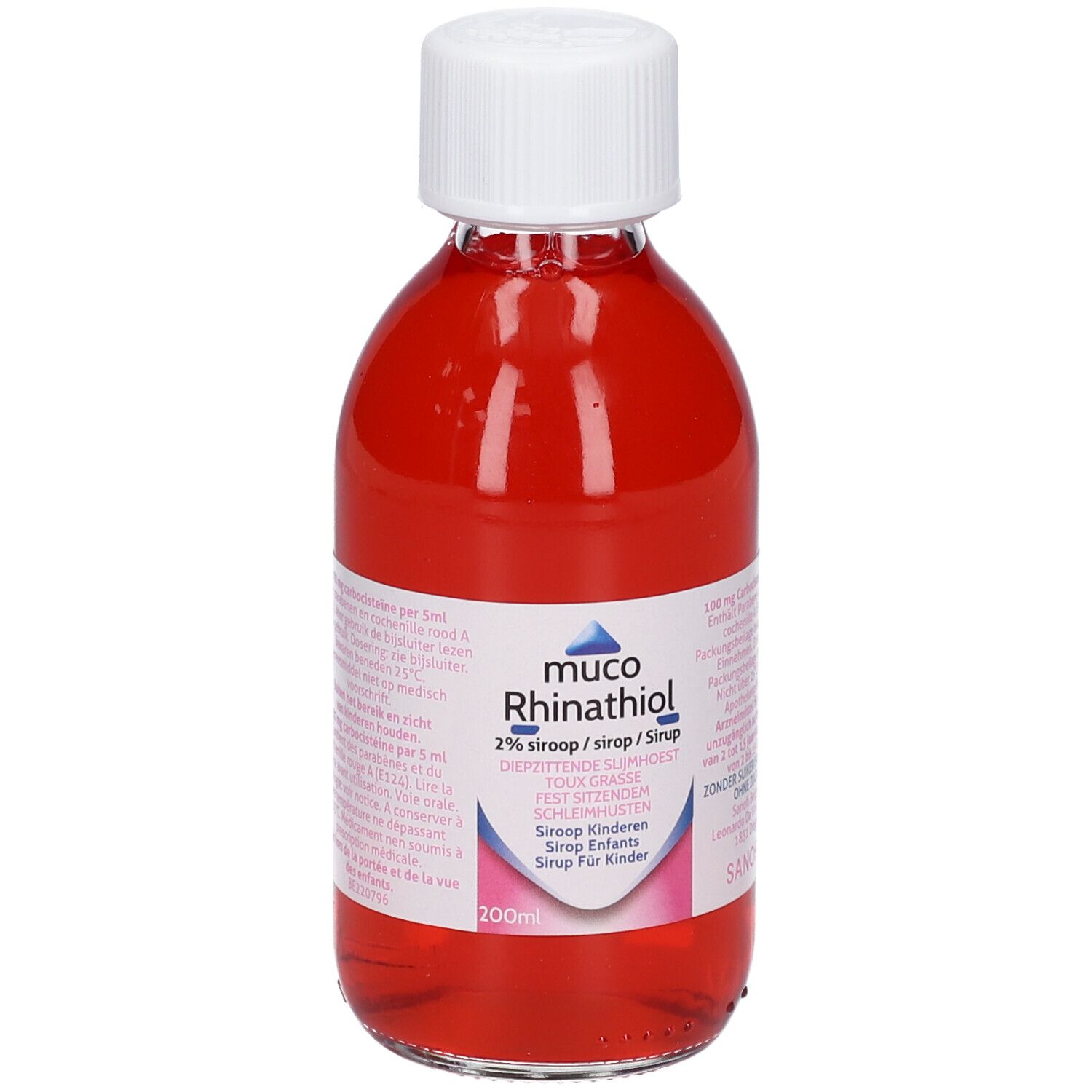 Muco Rhinathiol 2% Siroop Kinderen Zonder Suiker Diepzittende Slijmhoest