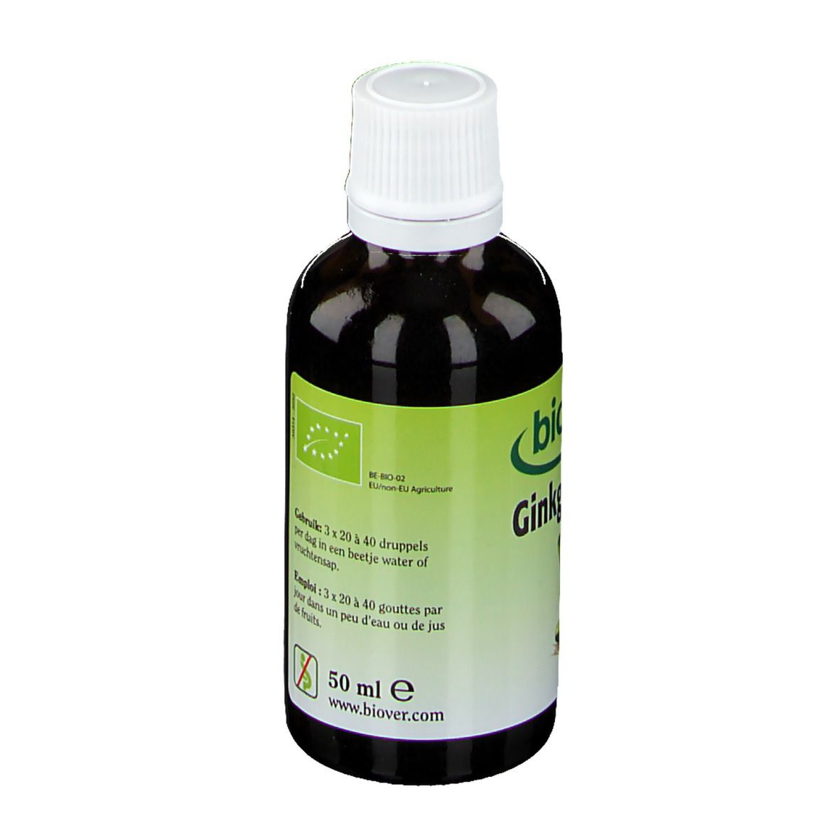 Biover Ginkgo biloba – Bonne concentration – Teinture végane au ginkgo – 50 ml