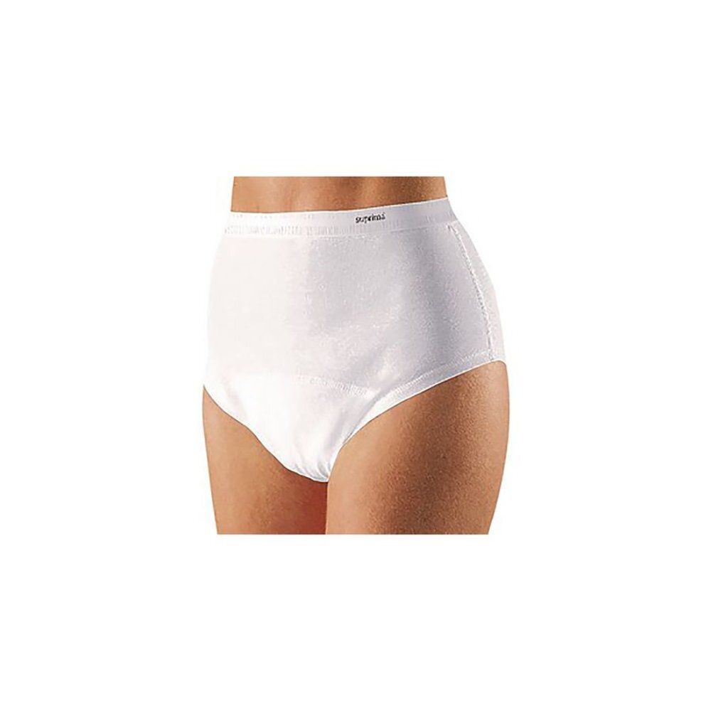 Slip blanc. Marque Suprima. Coton. Pour femmes. Vue de face.