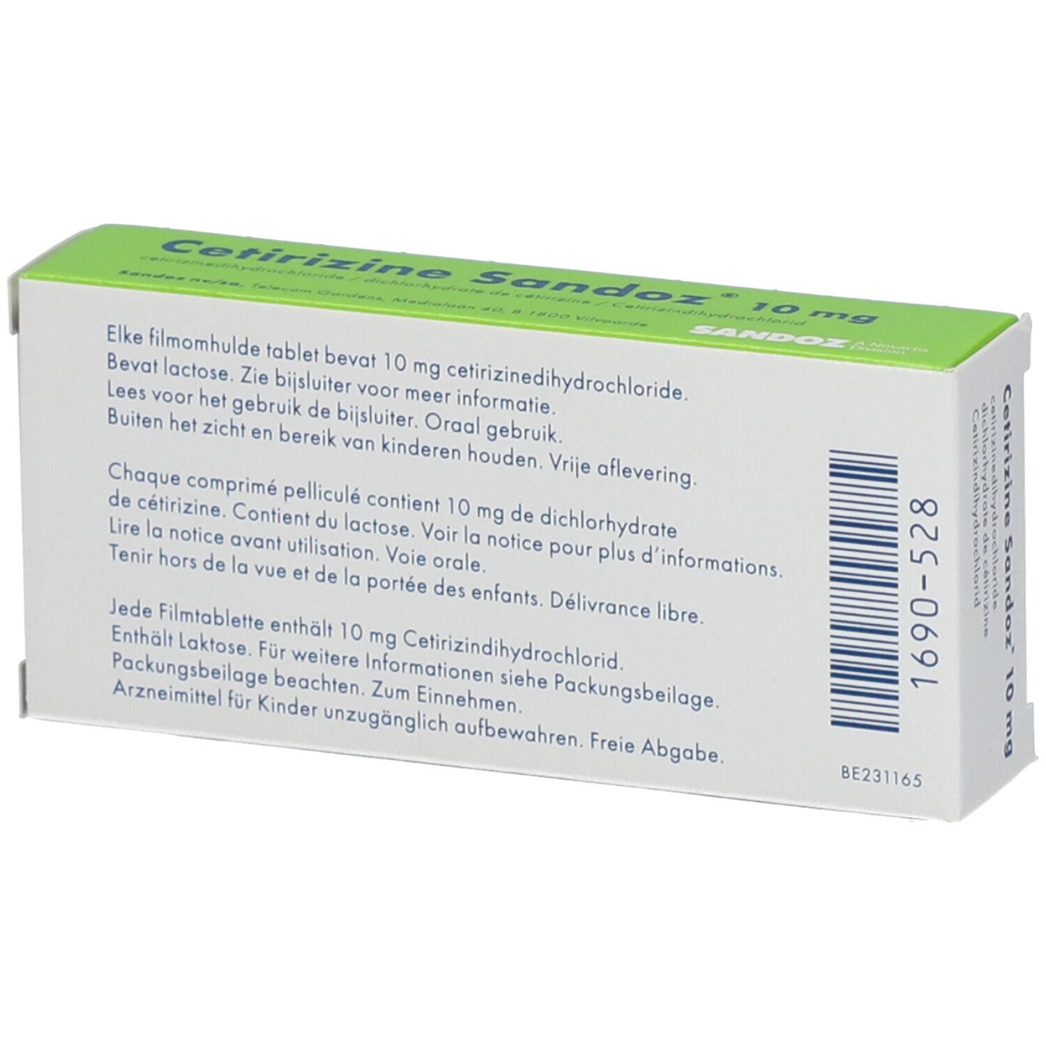 Cetirizine Sandoz 10mg