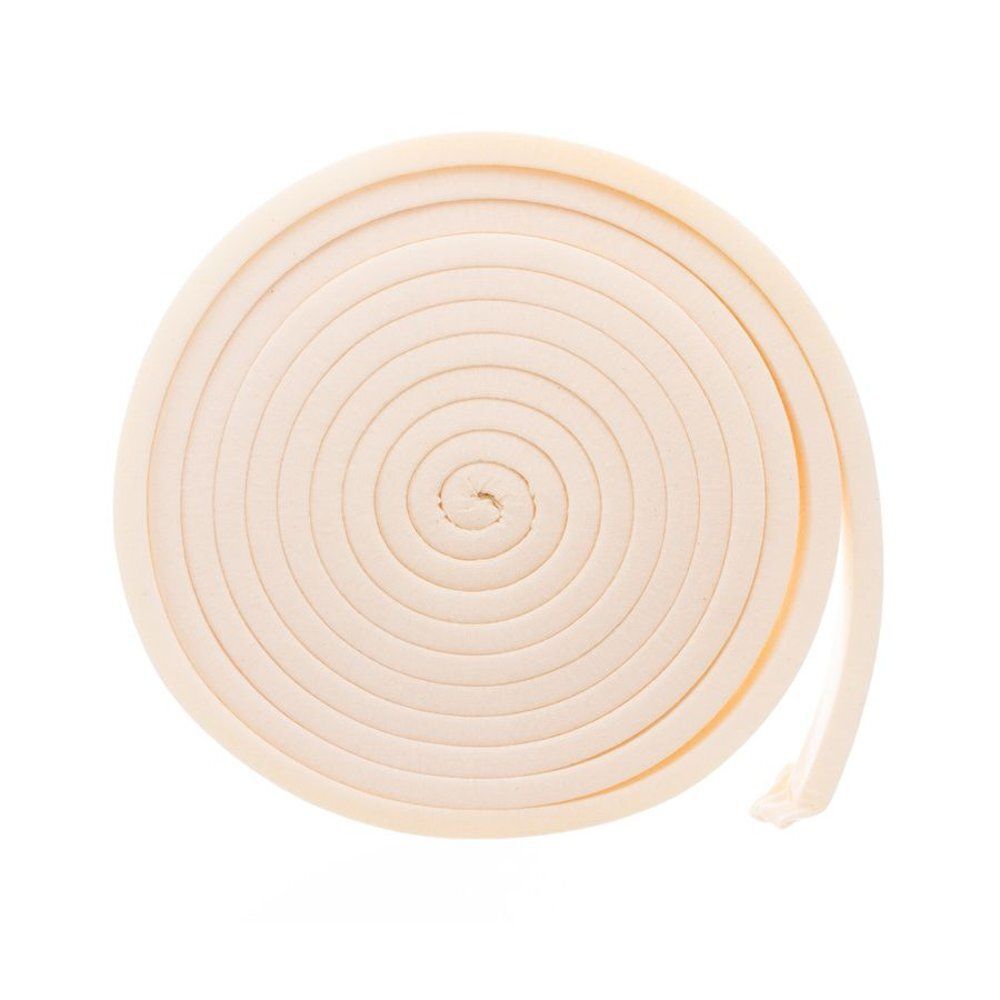 Opgewonden, beige schuimrol. Product voor medische doeleinden. Spiraalvormige opstelling.