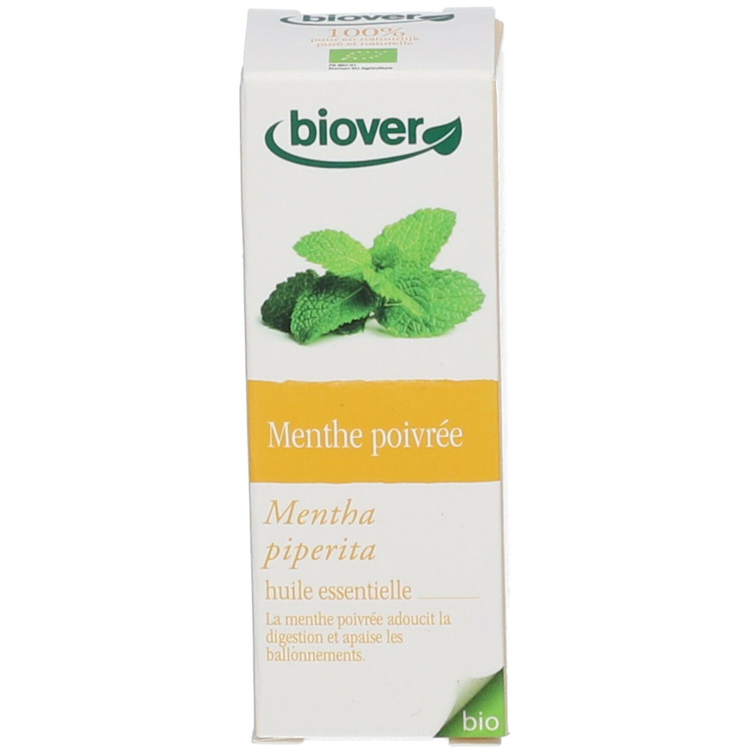 Biover Huile Essentielle Menthe Poivrée – Digestion – Huile Essentielle 100 % Bio