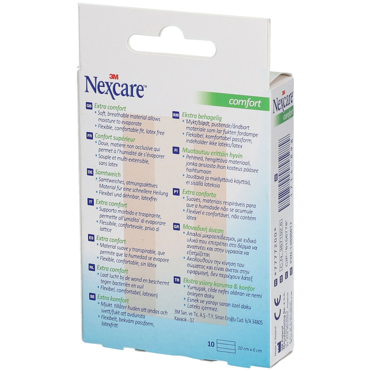 Nexcare Comfort Strips Band 10cmx6cm