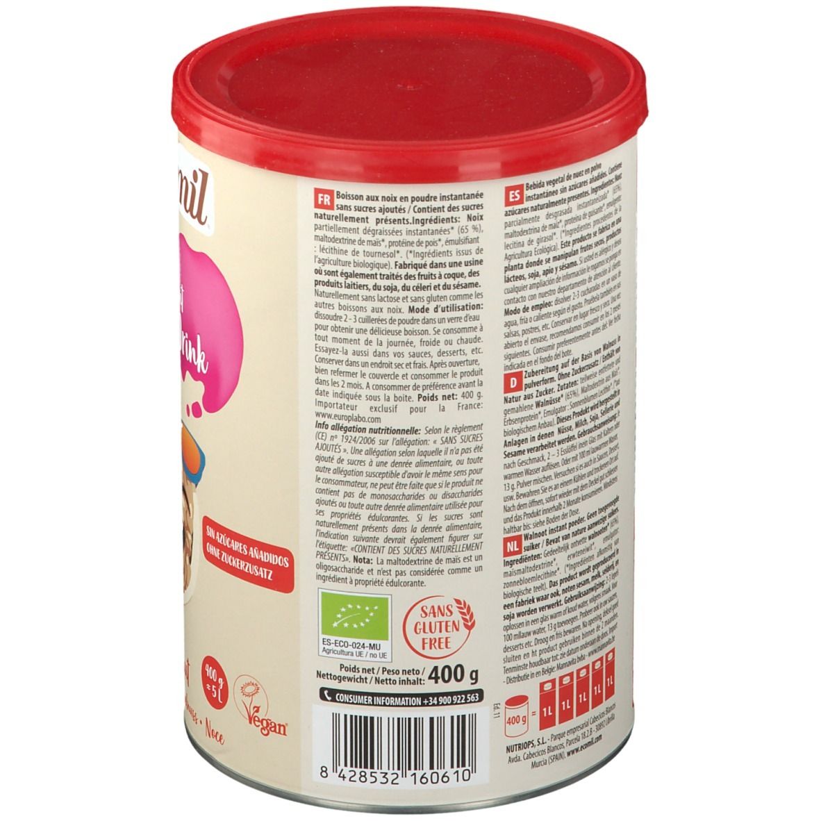 EcoMil Instant Lait de Noix Bio