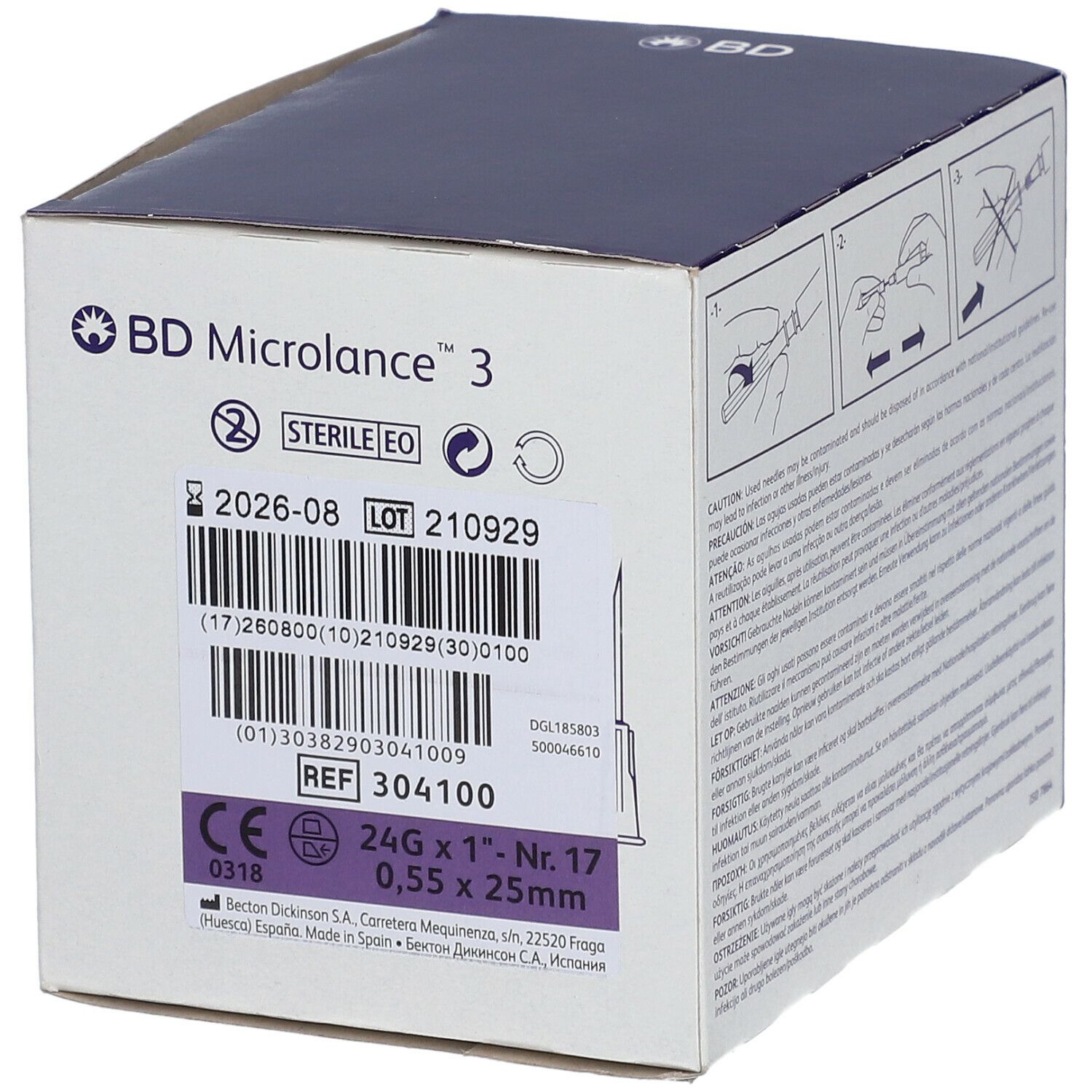 BD Microlance 3 Naalden 24G 1 RB 0,55x25 Mm