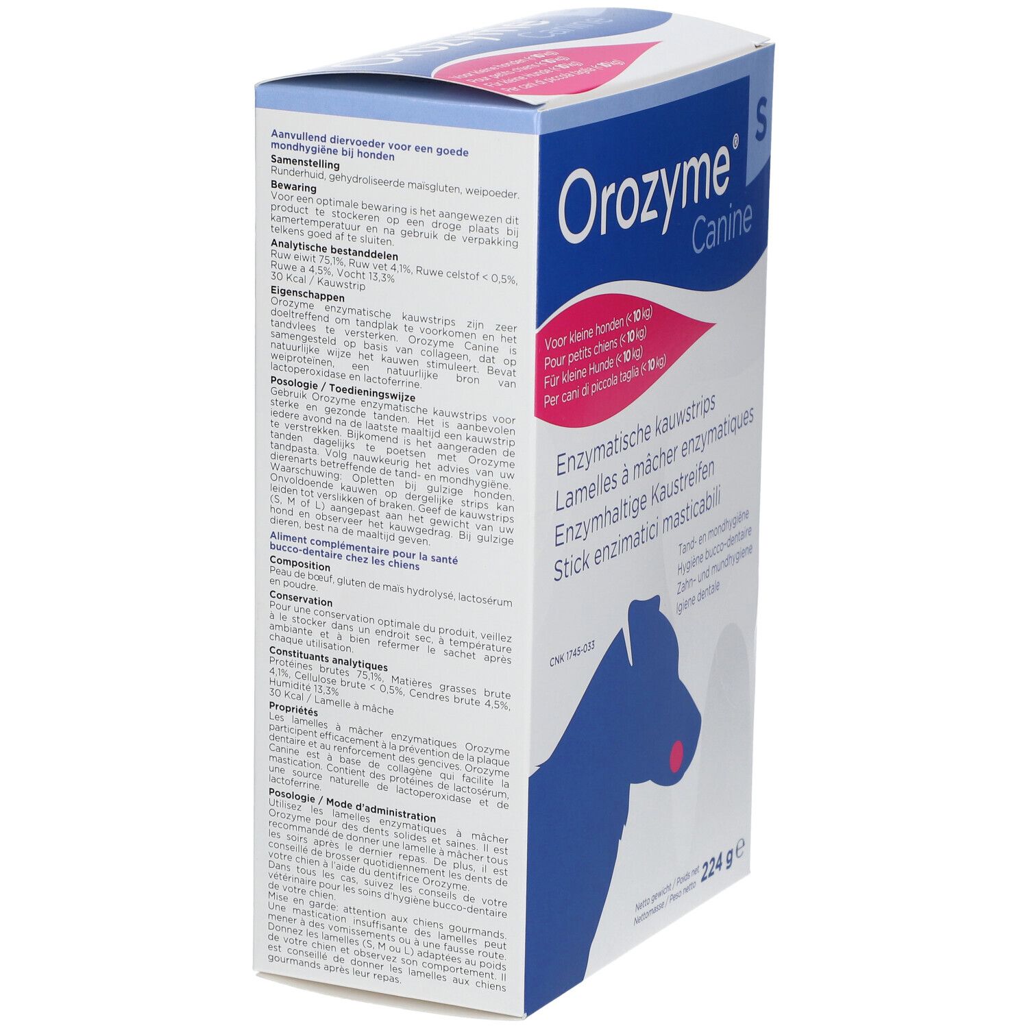 Orozyme Canine Lamelles à Mâcher Enzymatiques Chien S <10kg