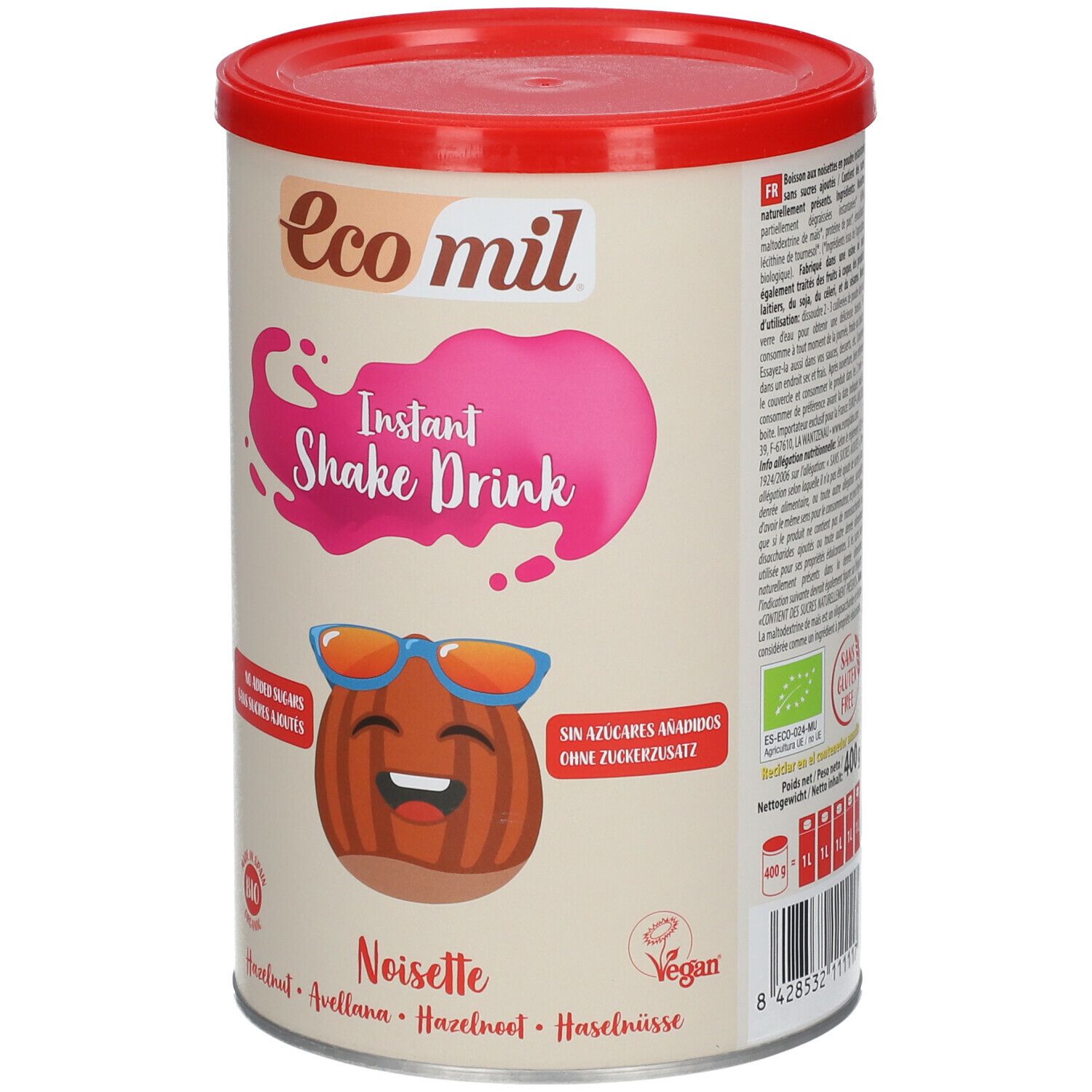 EcoMil Boisson Aux Noisettes Instant Bio