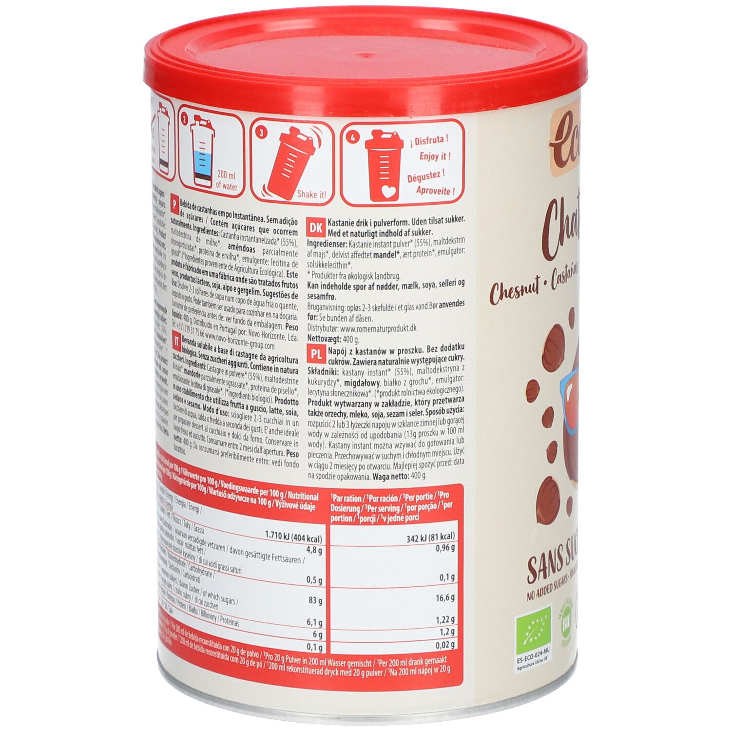 EcoMil Instant Boisson Aux Châtaignes Bio