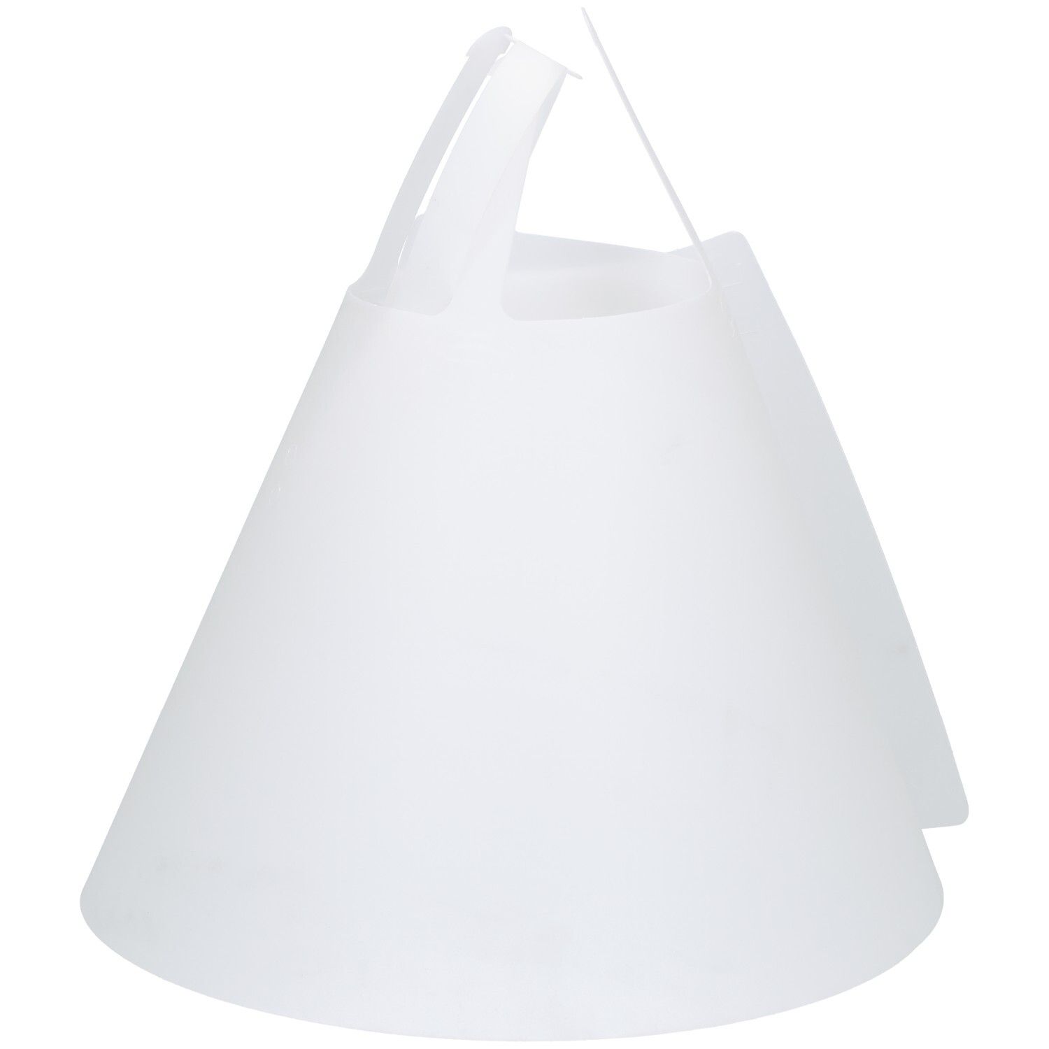 Collier de protection blanc, conique. Avec support.