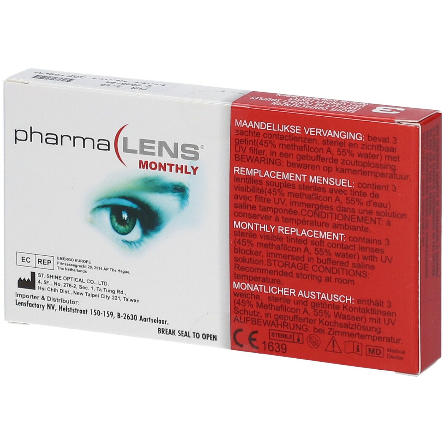 PharmaLens Lentilles (mois) (Dioptrie -5.50)