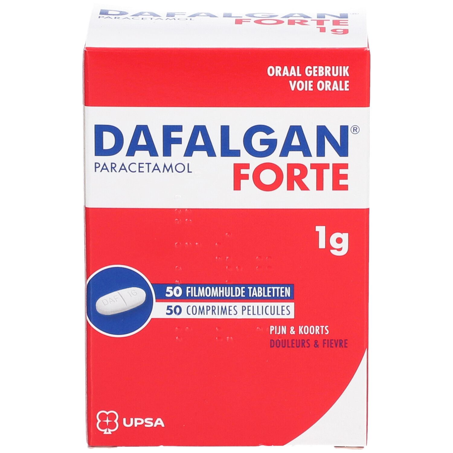 Dafalgan® Forte 1g Paracetamol | Pijn & Koorts