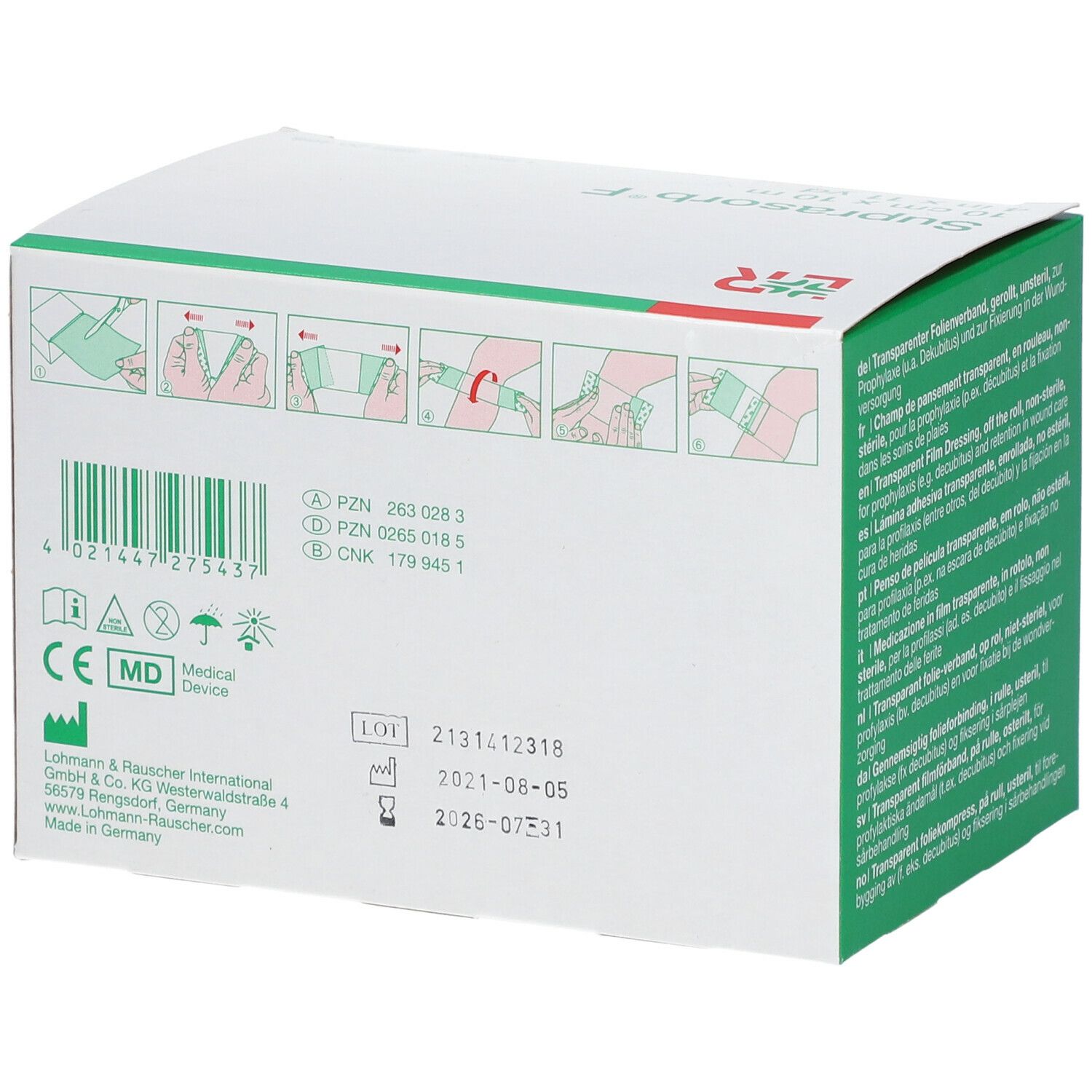 Suprasorb® F Folie-Verband Niet-Steriel 10 cm x 10 m 20468