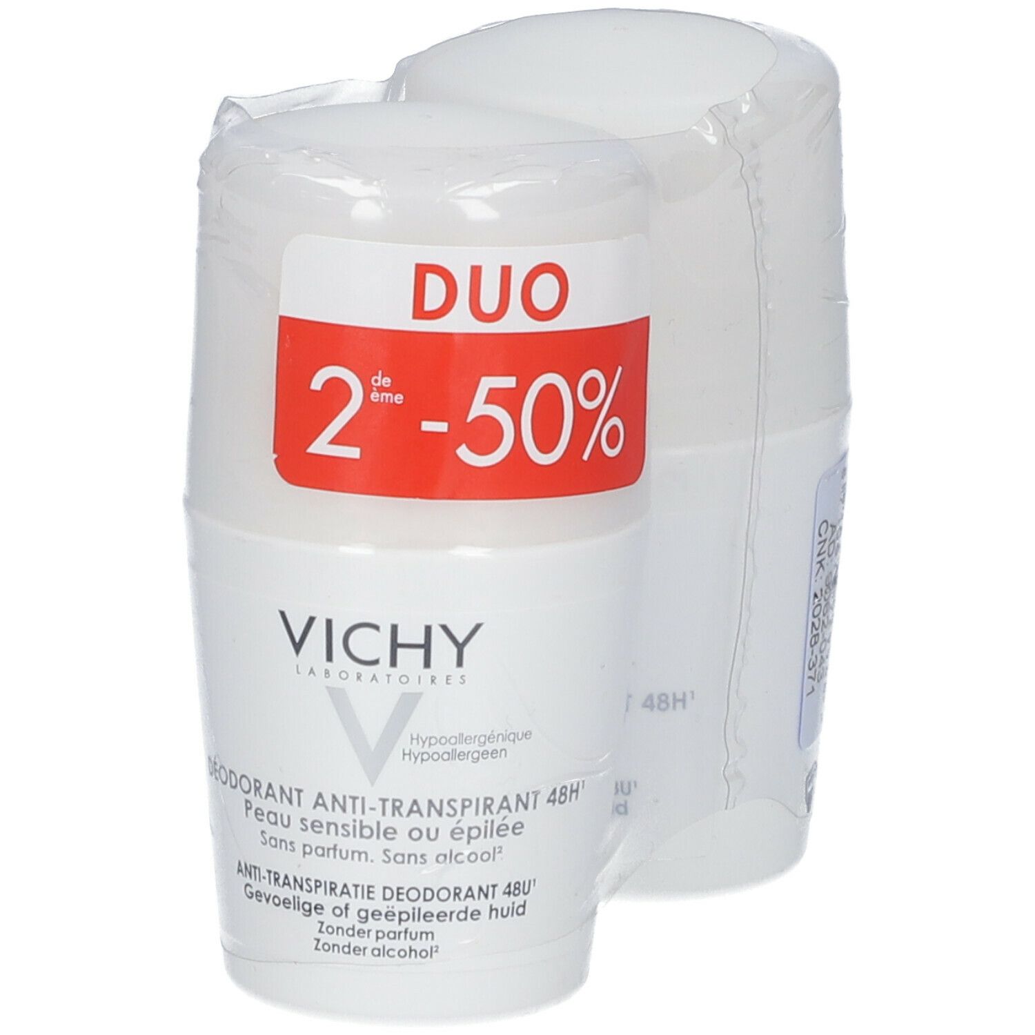 Vichy Deodorant Gevoelige of Geëpileerde Huid 48h Duo
